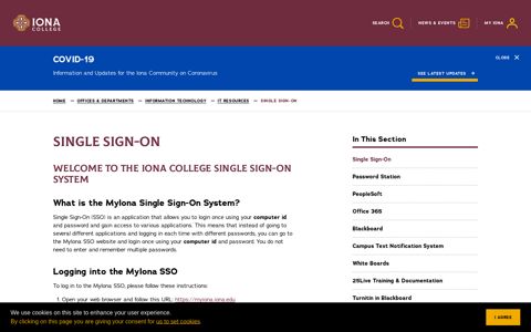 Single Sign-On | Iona College