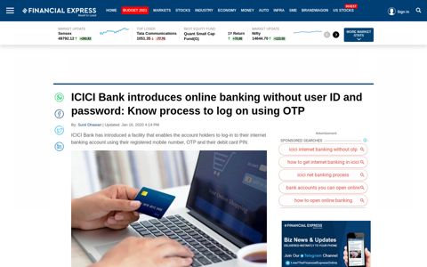 ICICI Bank introduces online banking without user ID and ...