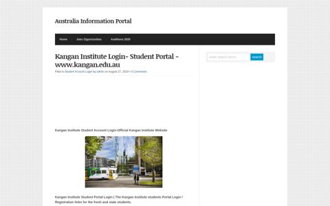 Kangan Institute Login- Student Portal -www.kangan.edu.au ...