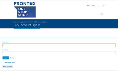 Frontex One-Stop-Shop > Support > Support > User Profile ...
