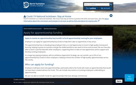 Apply for apprenticeship funding | North Yorkshire County ...