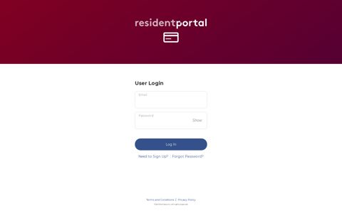 Login - resident portal