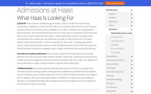 Admissions – What Berkeley-Haas Is Looking For – Essential ...