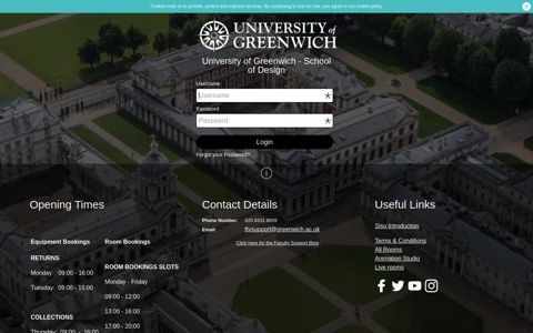 Login ~ University of Greenwich - School of Design ~ smarthub