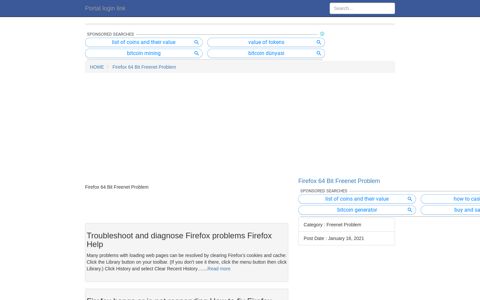 [LOGIN] Firefox 64 Bit Freenet Problem FULL ... - Portal login link
