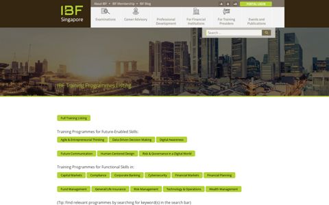 IBF Training Programmes Listing - IBF Blog