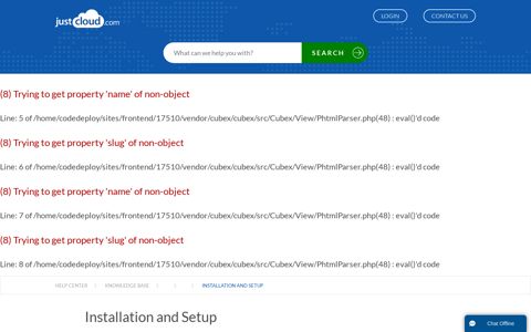 Installation and Setup - Support - JustCloud