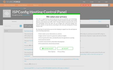 ISPConfig Hosting Control Panel / News - SourceForge