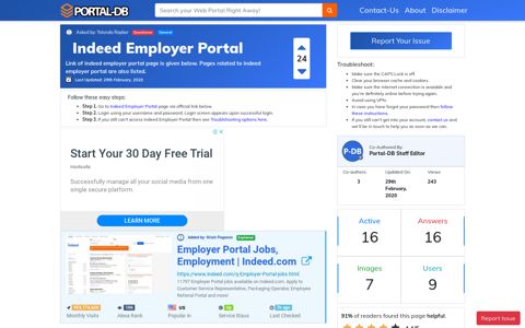 Indeed Employer Portal