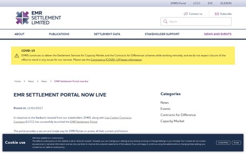 EMR Settlement Portal now live - EMR Settlement Limited