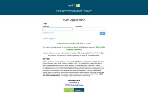 Kentucky Immunization Registry