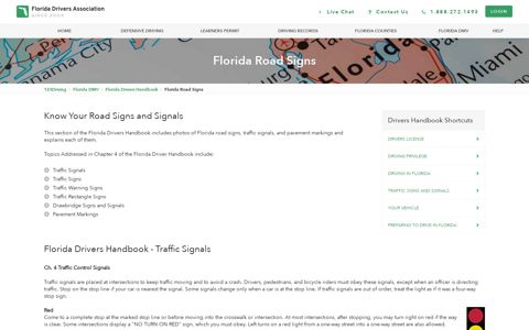 Florida Road Signs, Signals and Pavement Markings | Drivers ...
