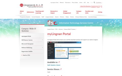myLingnan Portal - Lingnan University