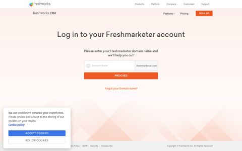 How to login to your Freshmarketer Account - Freshworks