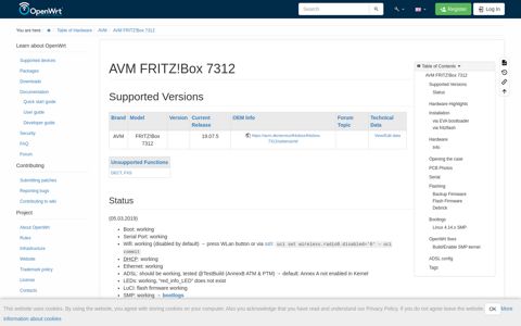 AVM FRITZ!Box 7312 - OpenWrt Project