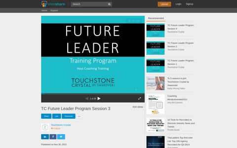 TC Future Leader Program Session 3 - SlideShare