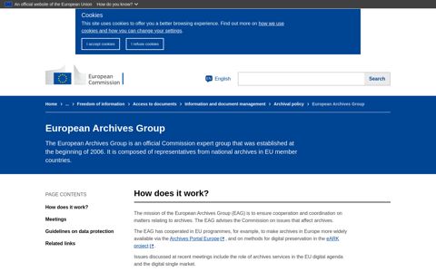 European Archives Group | European Commission