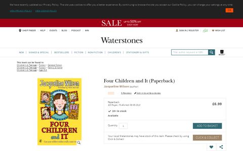 Four Children and It by Jacqueline Wilson | Waterstones