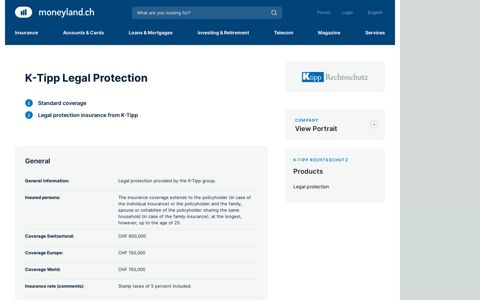 K-Tipp Legal Protection - moneyland.ch