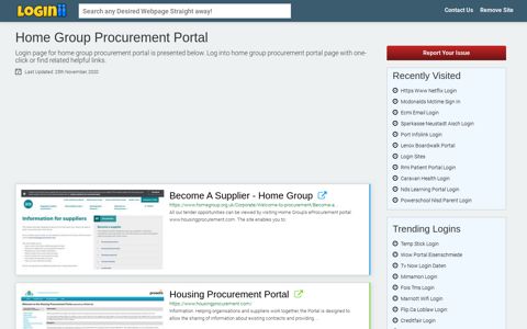 Home Group Procurement Portal - Loginii.com