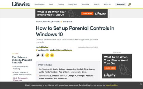 How to Set up Parental Controls in Windows 10 - Lifewire