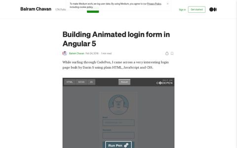 Building Animated login form in Angular 5 | by Balram Chavan ...
