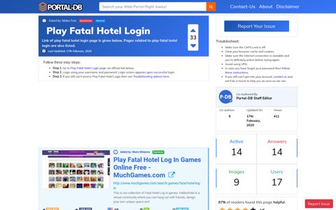 Play Fatal Hotel Login