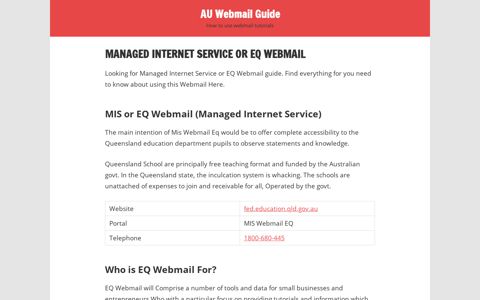 MIS or EQ webmail - Step by step guide about how EQ ...