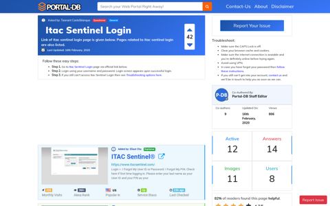 Itac Sentinel Login - Portal-DB.live