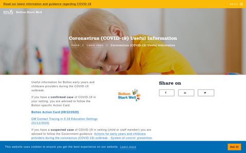 Coronavirus (COVID-19) Useful Information – Bolton Start Well