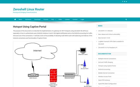 Hotspot using Captive Portal - Zeroshell Linux Router