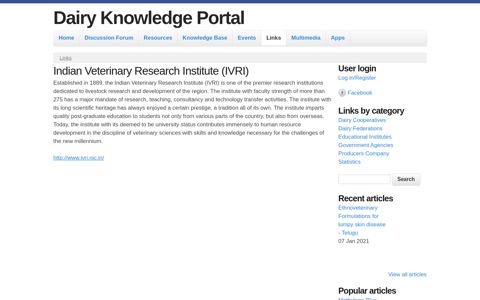 Indian Veterinary Research Institute (IVRI) | Dairy Knowledge ...