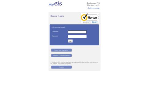 Login to Members only section - EIS