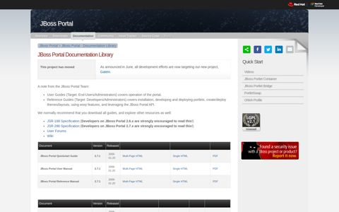 Documentation Library - JBoss Community - JBoss Portal