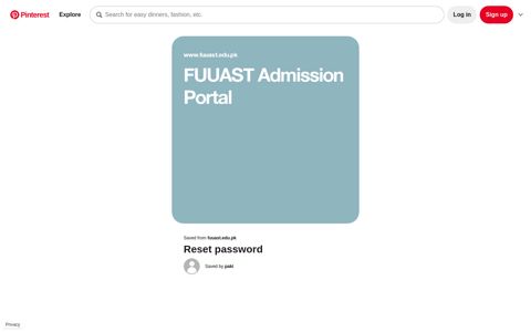 FUUAST Admission Portal | Student portal, Portal, Admissions