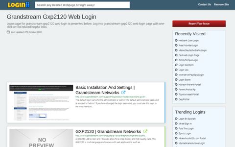 Grandstream Gxp2120 Web Login - Loginii.com