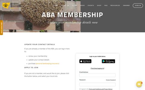 Sign in — Amateur Beekeepers Association NSW