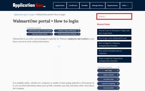 WalmartOne portal • How to login » Applications in United ...