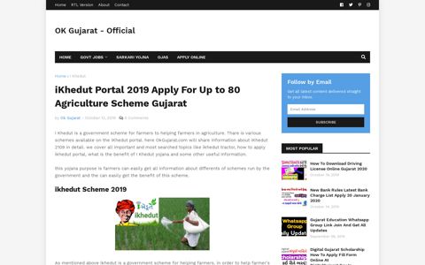iKhedut Portal 2019 Apply For Up to 80 Agriculture Scheme ...