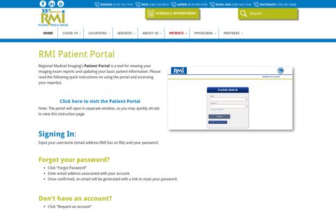 RMI Patient Portal | Regional Medical Imaging