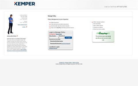 Login to Manage Policy - Kemper Select - Home