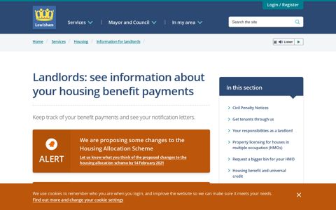 Landlords: see information about your ... - Lewisham Council