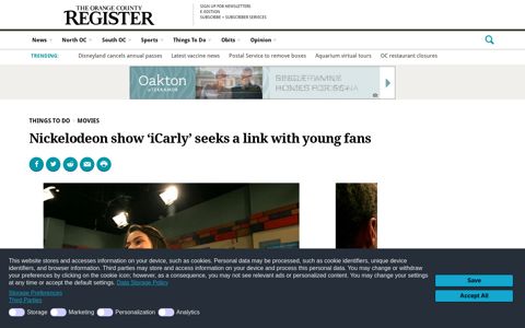 Nickelodeon show 'iCarly' seeks a link with young fans ...