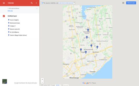 YRDSB - Google My Maps