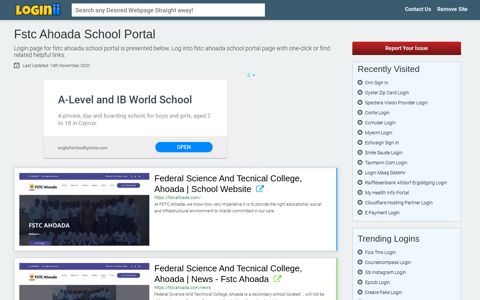 Fstc Ahoada School Portal - Loginii.com