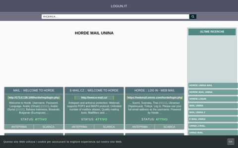 horde mail unina - Panoramica generale di accesso ... - logun.it