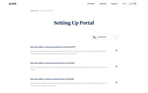 Setting Up Portal - Portal from Facebook: Help Center