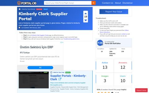 Kimberly Clark Supplier Portal