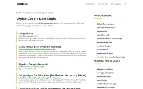 Wrdsb Google Docs Login ❤️ One Click Access - iLoveLogin