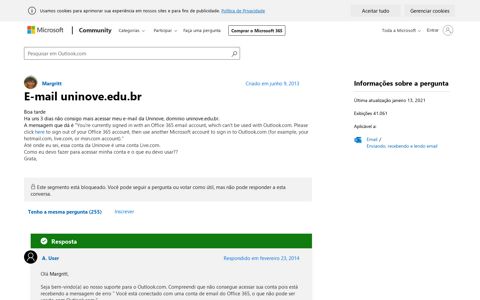 E-mail uninove.edu.br - Microsoft Community